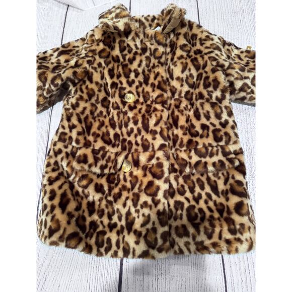 Parisian Bebe Leopard Print Coat 24 M - Picture 8 of 10